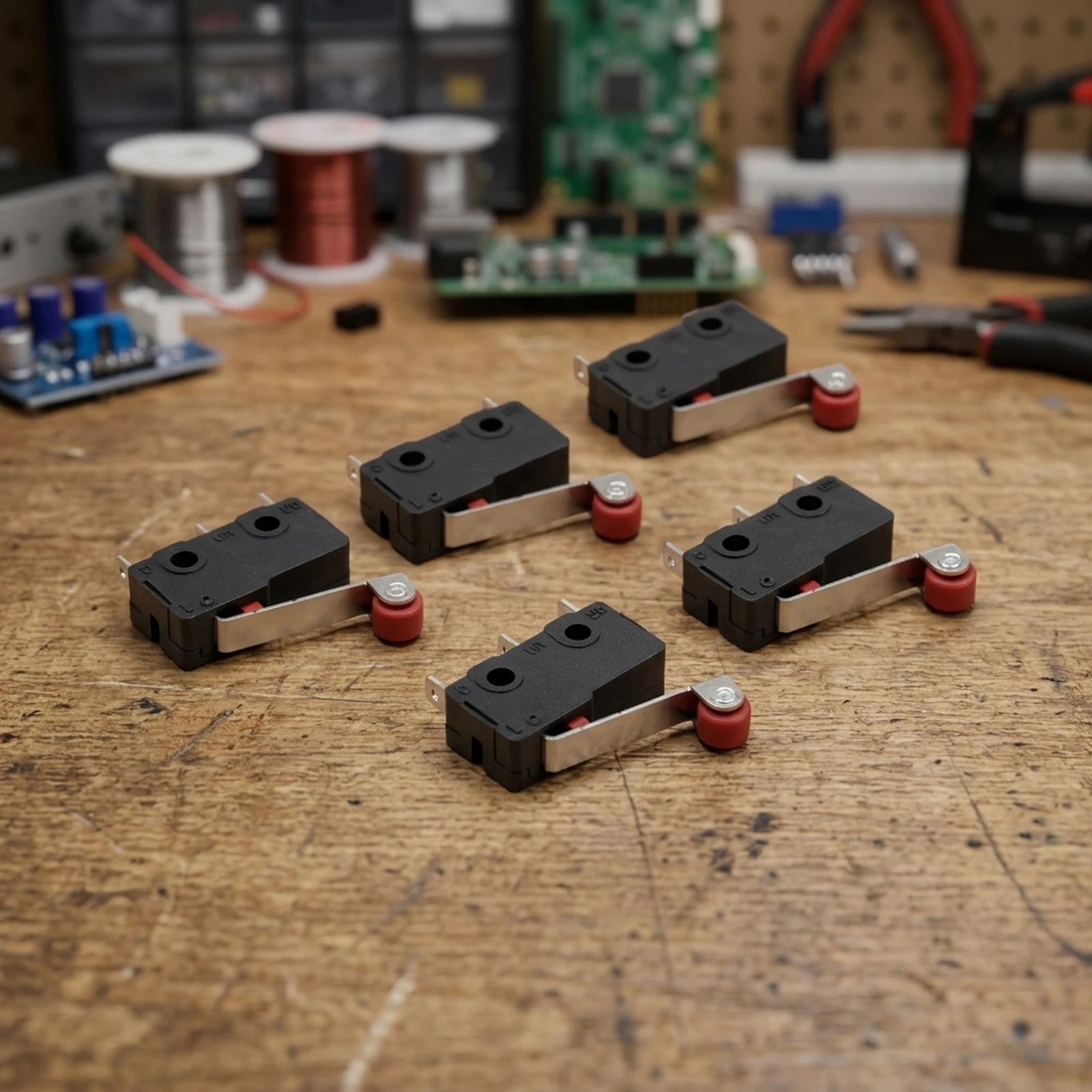 Small Limit Switch Black Travel Switch High Rated Voltage And Current Small Pressing Power Wide Application Range