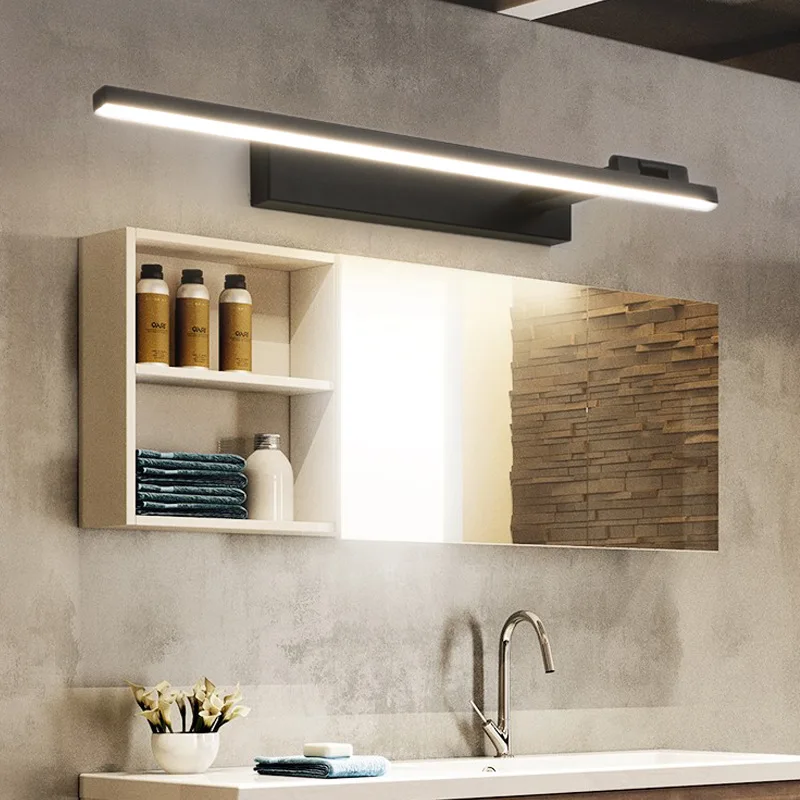 Nordic LED Vanity Light for Bathroom Mirror Cabinet, Modern Minimalist Makeup Lamp with No-Drill Mount, Home Decor