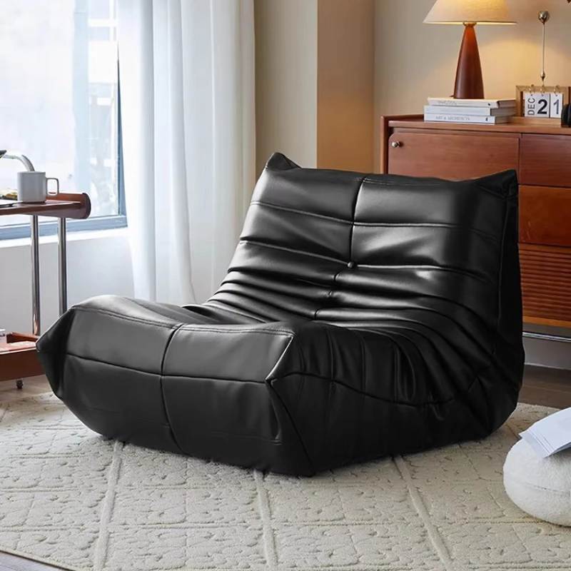 

Sofa lazy single leisure chair small apartment balcony living room lying down leather