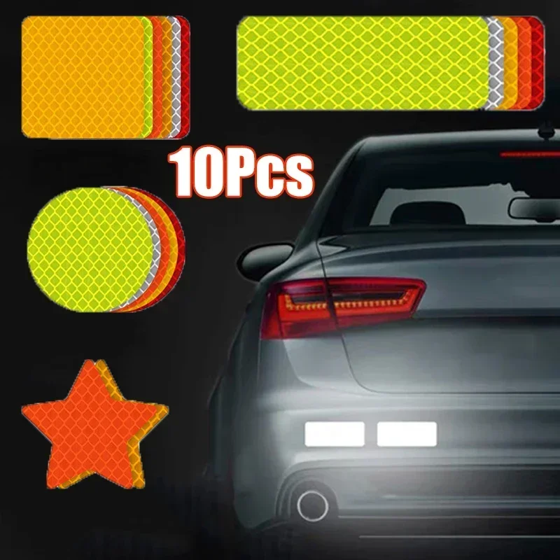 10pcs Car Bumper Reflective Safety Strip Stickers - Enhance Your Night Driving Security & Style!