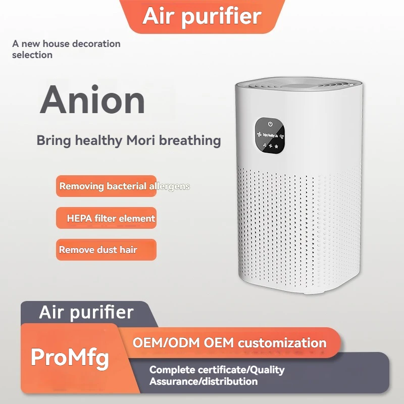 High-Performance Negative Ion Air Purifier for Quiet Air Cleaning Removing Formaldehyde Odors and Smoke in Bedrooms Shops Study
