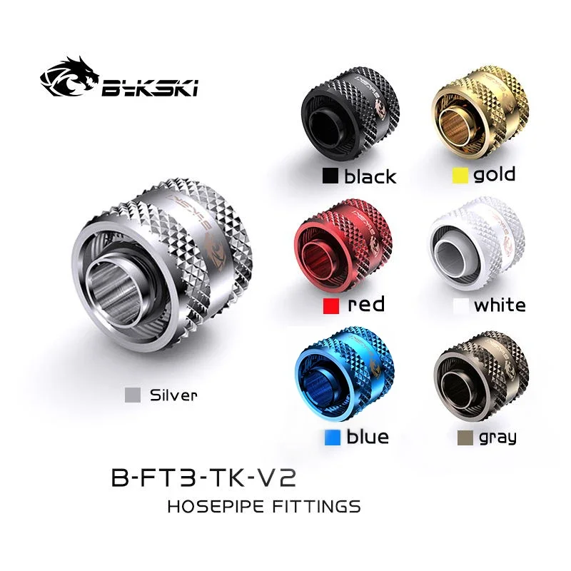 

Bykski B-FT3-TK-V2,G1/4" 3/8"ID*5/8" Hose Tube Fittings for OD 10x16mm Soft Tubes PC Water Cooling Connector