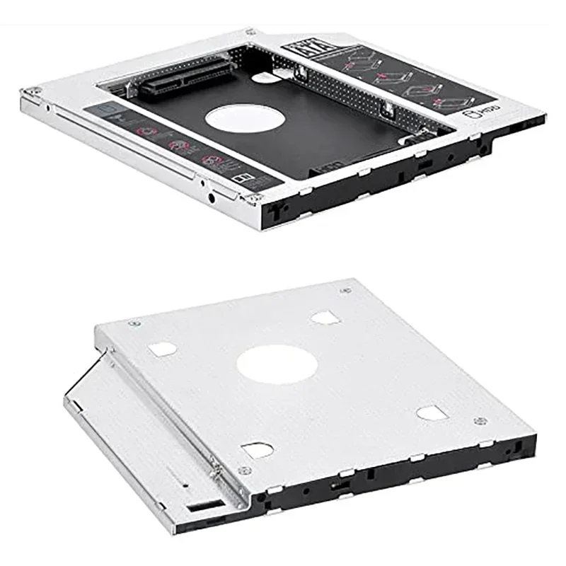 9.5mm Aluminum Hard Drive Bay SSD Bracket SATA 3.0 Second HDD 2.5