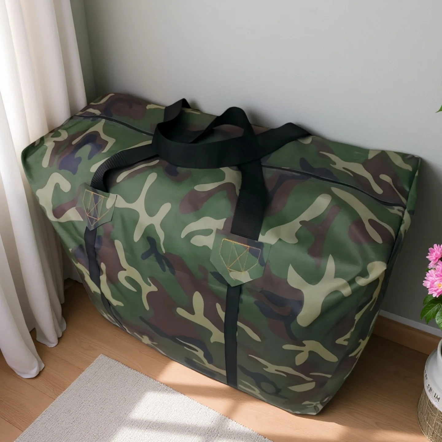 

Camouflage Large Capaci Travel Bag Waterproof Ox Cloth Hiking Lage Bag Thiened Youth Sports Sle Durable Bapa