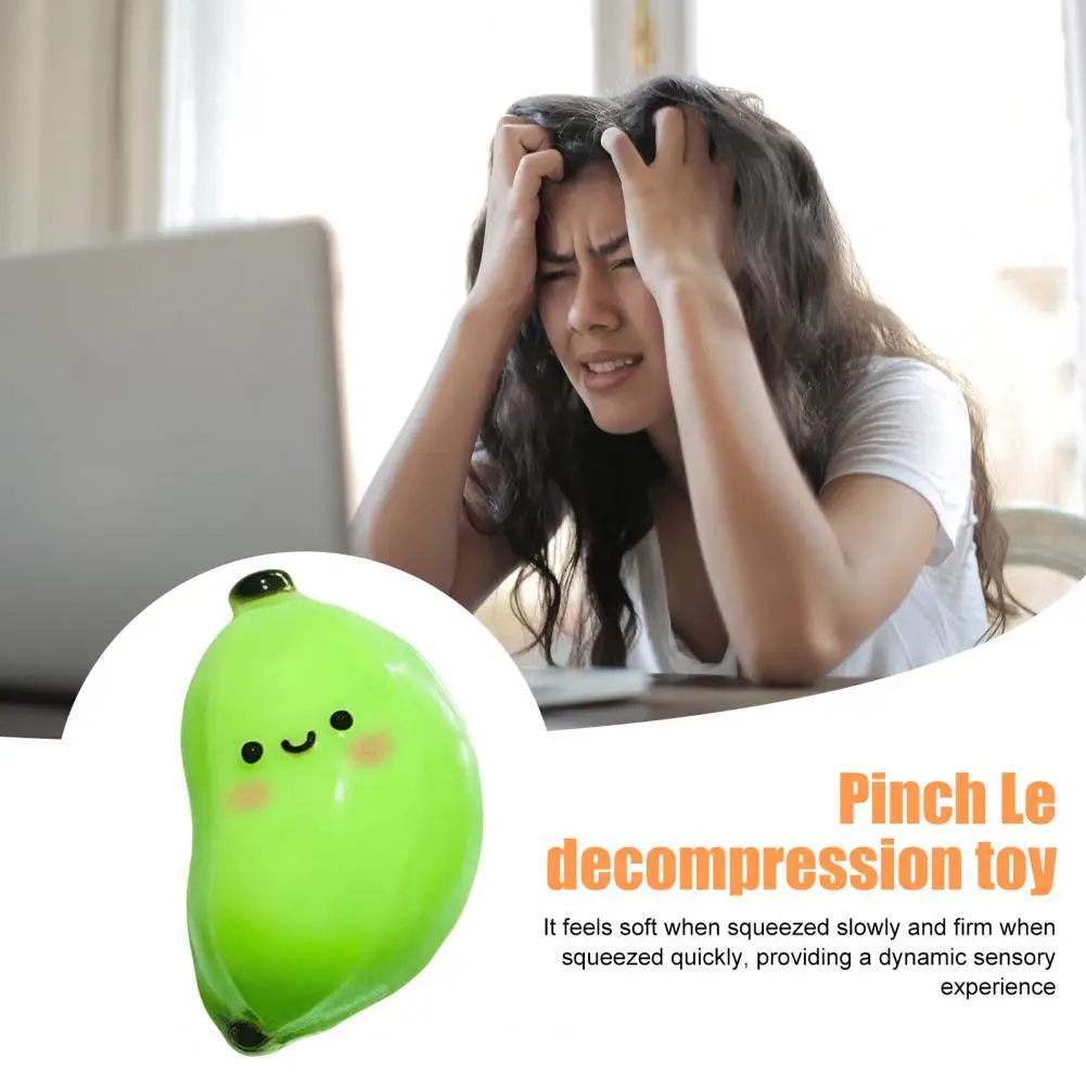 Tpr Squeeze Ball Banana Stress Relief Toy Soft Tpr Cartoon Banana Squeeze Toy for Anxiety Relief Stress for Teens for Relaxation