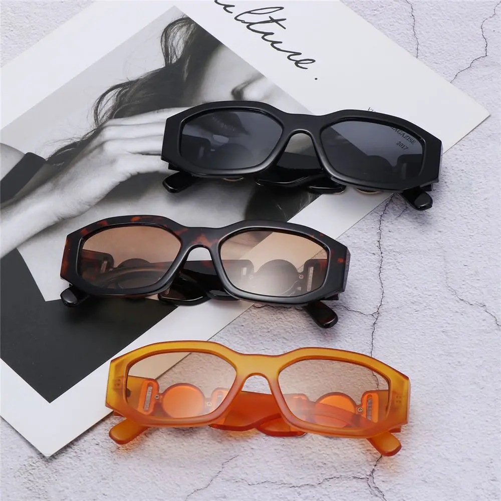 Summer Women Men Trendy Design Irregular Sunglasses Rectangular Shades UV Protection Small Sun Glasses