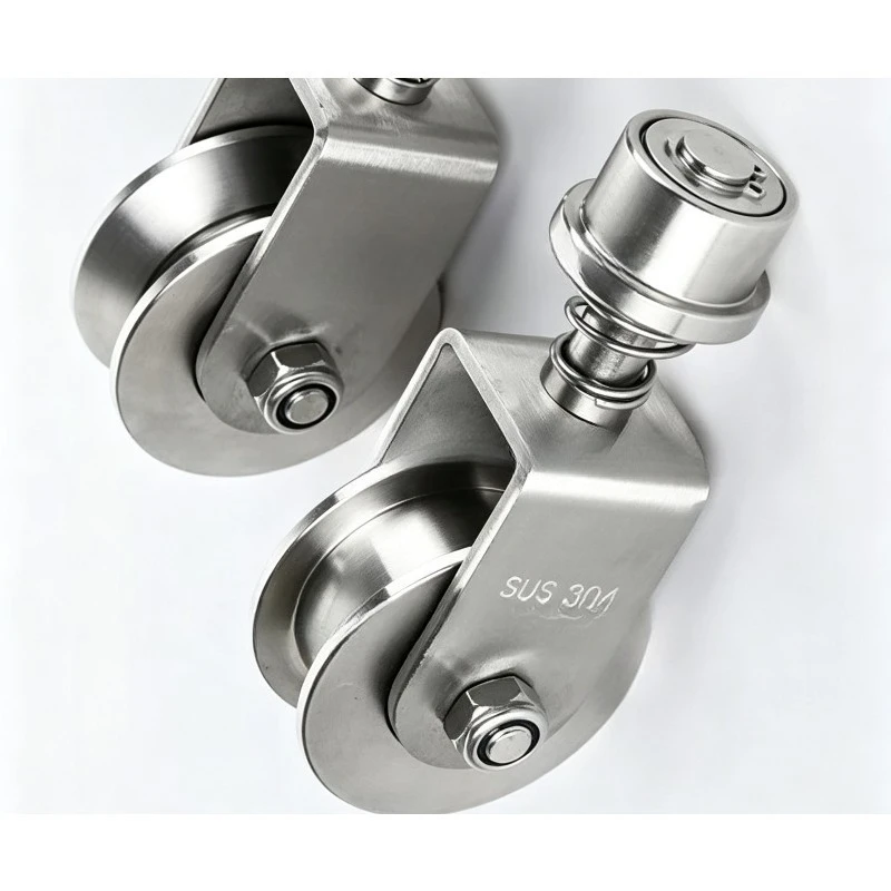 Suitable for 304 Stainless Steel U/V/H Groove Pulley, Spring Shock Absorbing Caster Wheel, Sliding Door Track Guide Roller 1PC