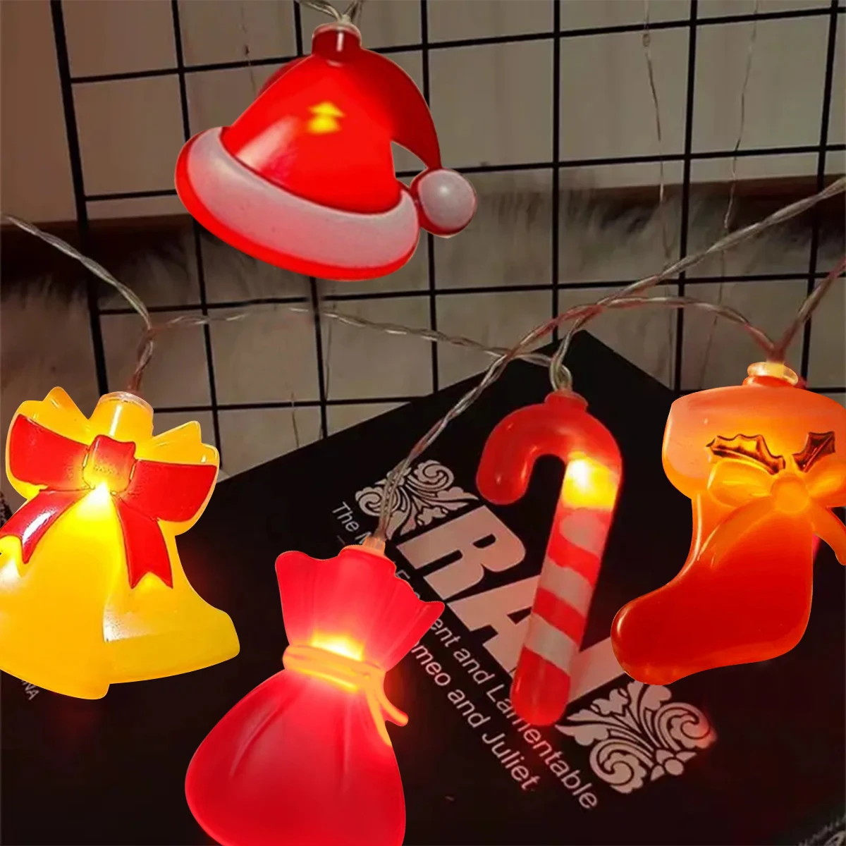 1pc 10/20/30 LED Christmas String Light Box Battery Powered For Indoor Christmas Atmosphere Party New Year Xmas Tree Room Decor