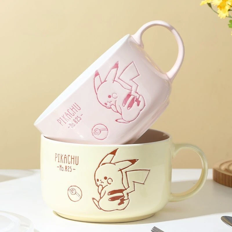 Underglaze Color Pikachu Cute Ceramic Fresh Keeping Bowl Household Fruit Bowl Instant Noodle Bowl Anime Peripheral view 5