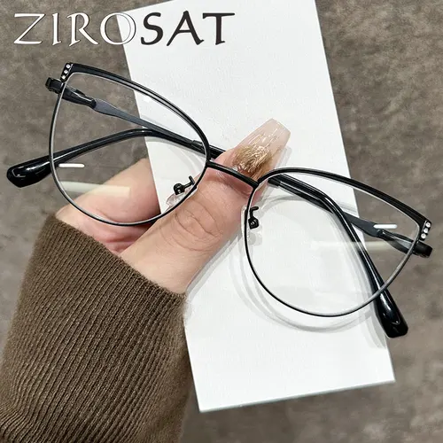Imagen 2 del producto ZIROSAT J9289 gafas ópticas montura de aleación gafas graduadas Rx gafas de mujer para gafas femeninas