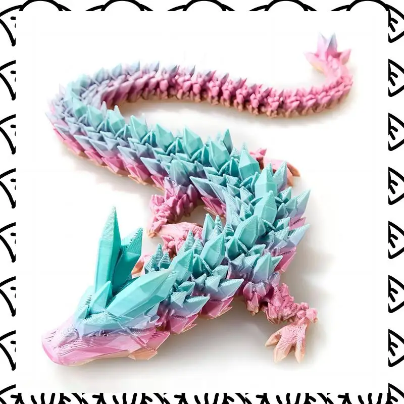 

A71Z Подвижный орнамент дракона с суставами Орнамент дракона Уменьшающий стресс Орнамент для рабочего стола