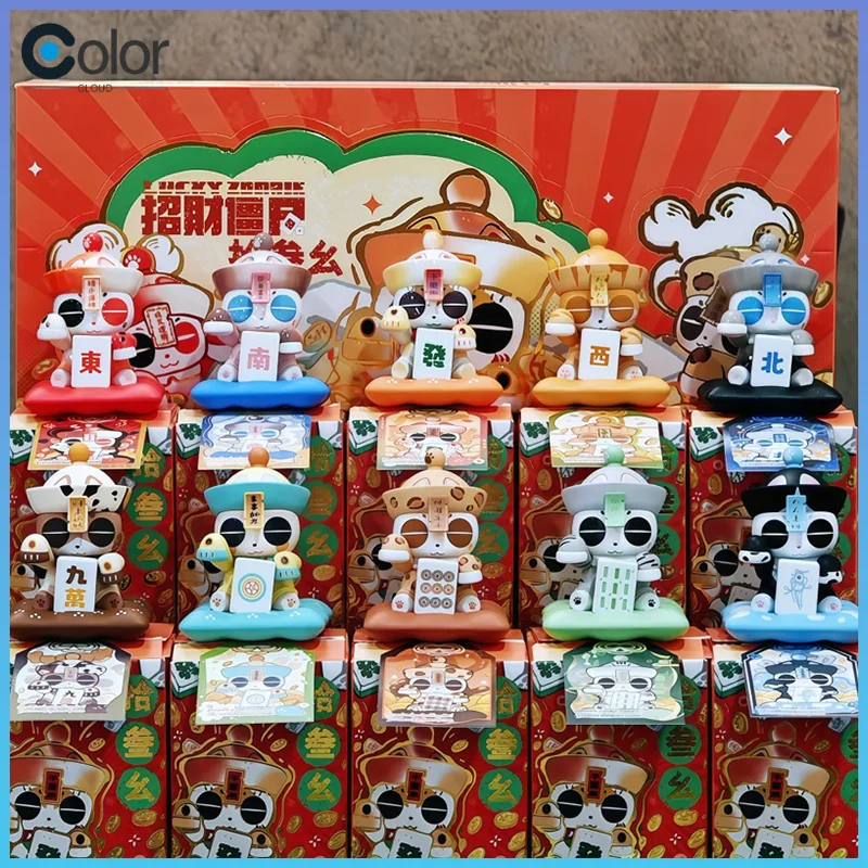 

New Blind Box Money-Attracting Zombie Mahjong Thirteen Phoenix Series Mystery Box Cute Doll Desktop Ornament Toy Fun Gift