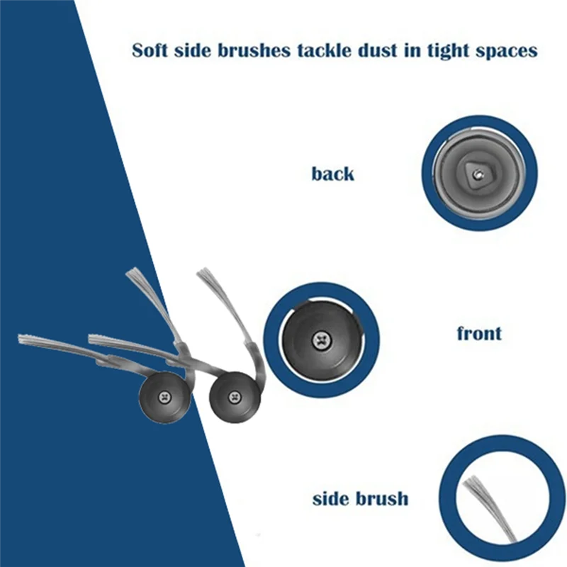 ABBK-untuk Roborock Qrevo Edge/Qrevo Edge S5A Sikat Sisi Utama Filter Hepa Kantong Debu Suku Cadang Kain Pel