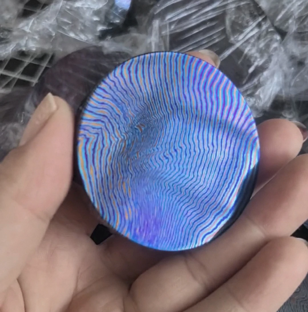 Timascus Coin Titanium Damascus Rod Diameter 50mm *9mm
