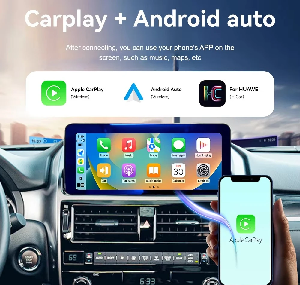 Car Stereo for GX400 GX460 2010-2019 Car Navigation HD Touch Screen Carplay Auto Multimedia Radio Player Head Unit