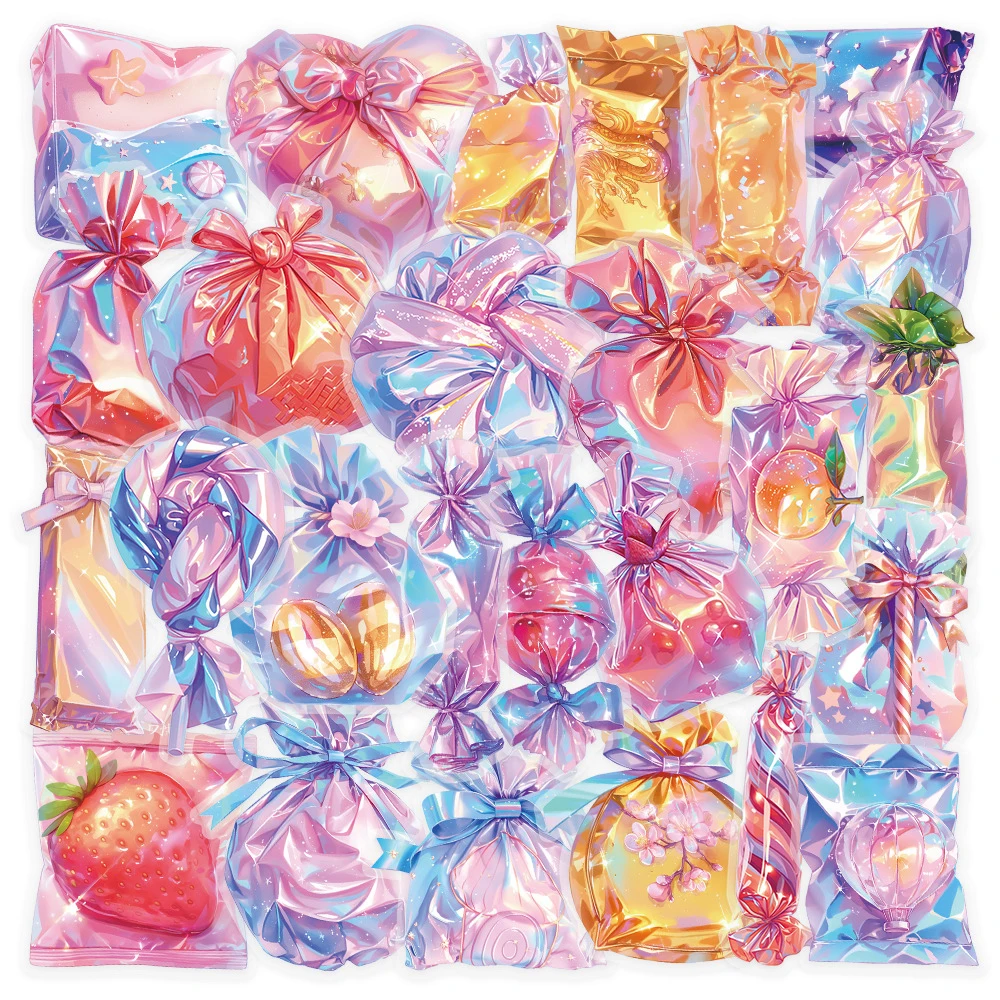 10/30/50pcs Cute Pet Transparent Colorful Candy Aesthetic Stickers Decoration Cartoon Decal Laptop Fridge Phone Graffiti Sticker