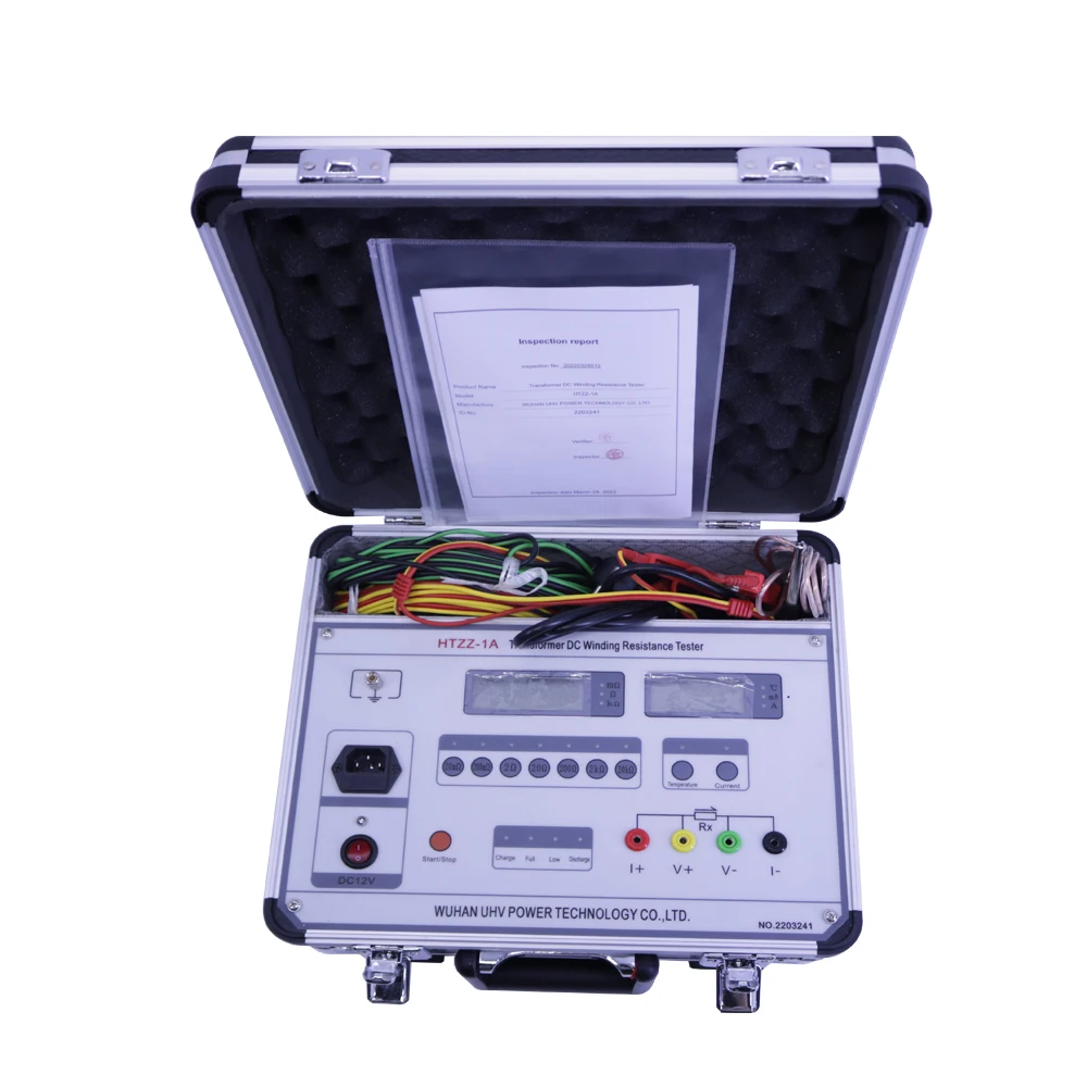 HTZZ-1A  DC Resistance Rapid Tester DC Winding Coil Resistance Tester Measurement Range 1uohm~ 2Kohm