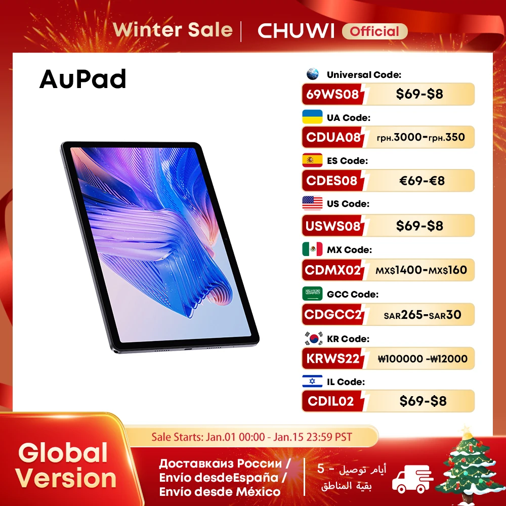 CHUWI AuPad Tablet Snapdragon 685 Octa-core 10.95inch FHD Screen 8GB DDR4 128GB ROM 4G LTE GPS Android 14 Tablets PC Widevine L1