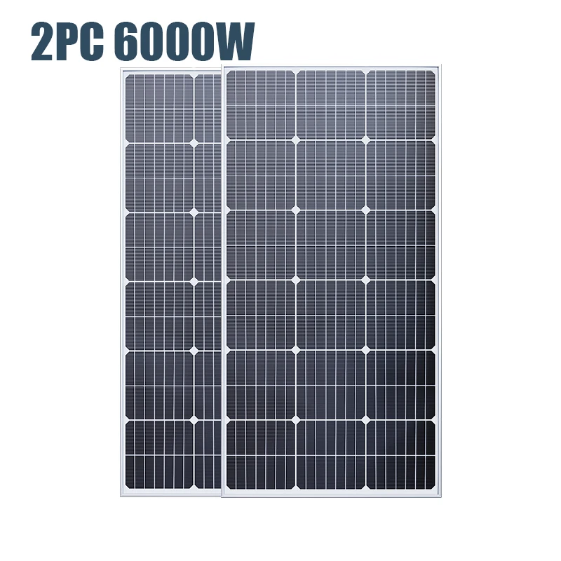6000W Zonnepaneel 18V Hoge Efficiëntie 3KW Draagbare Power Bank Flexibel Opladen Outdoor Zonnecellen Voor Batterij Thuis RV Camping