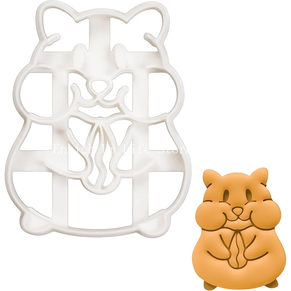 Cute Hamster Cookie Cutter Cute Biscuit Fondant Cutter Cake Decorating Mold Decorative Baking Supplies for Little Animal Lovers