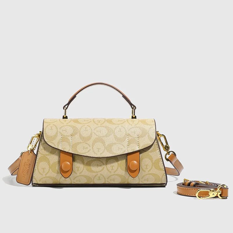 

2025 New Women's Monogram Crossbody Bag, Vintage Small Shoulder Purse, Luxury Leather Sling for Daily, Chic & Versatile