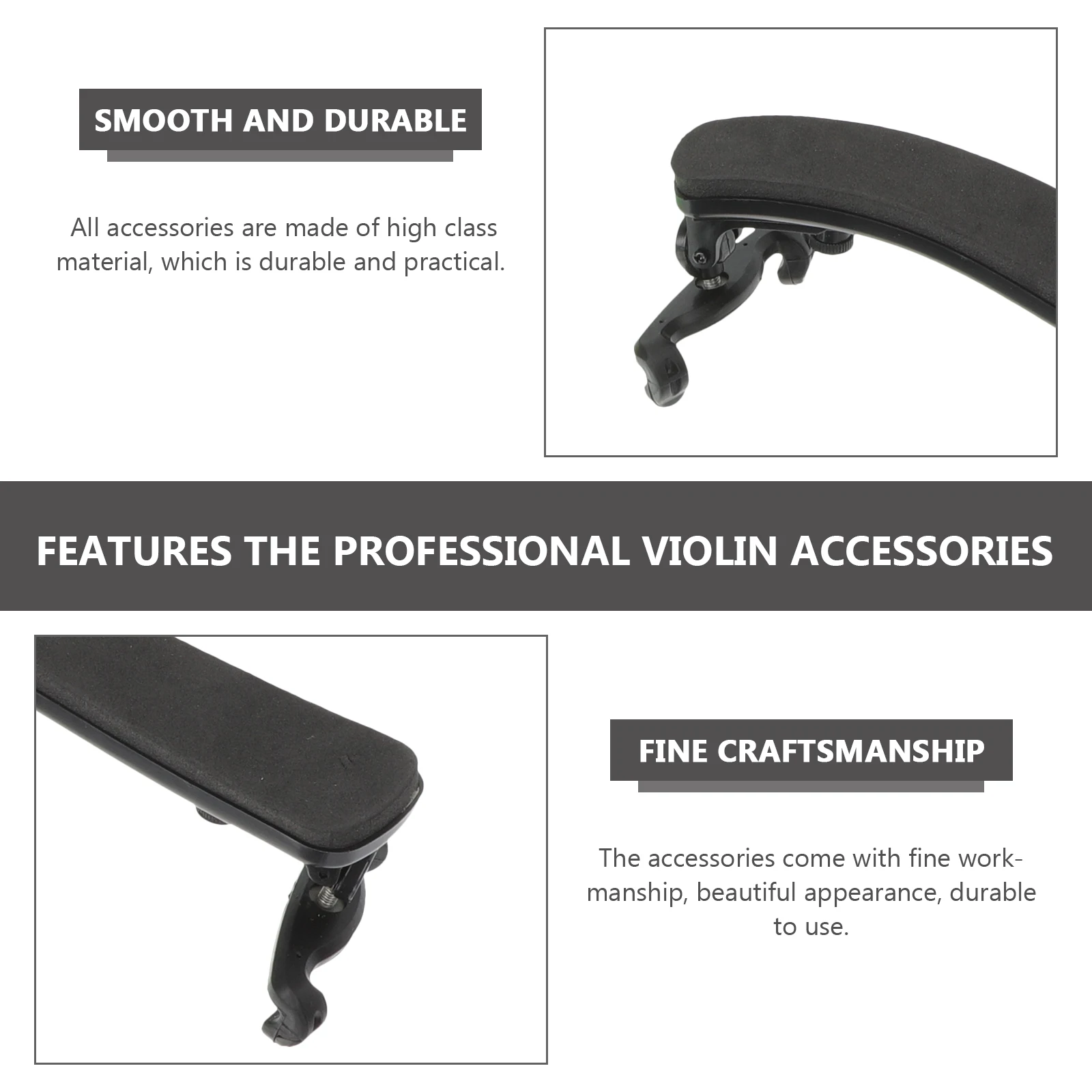 

Violin Accessories Set Chin Rest Shoulder Replace Pad Cover Tools Cotton Replacement Parts Instrument and
