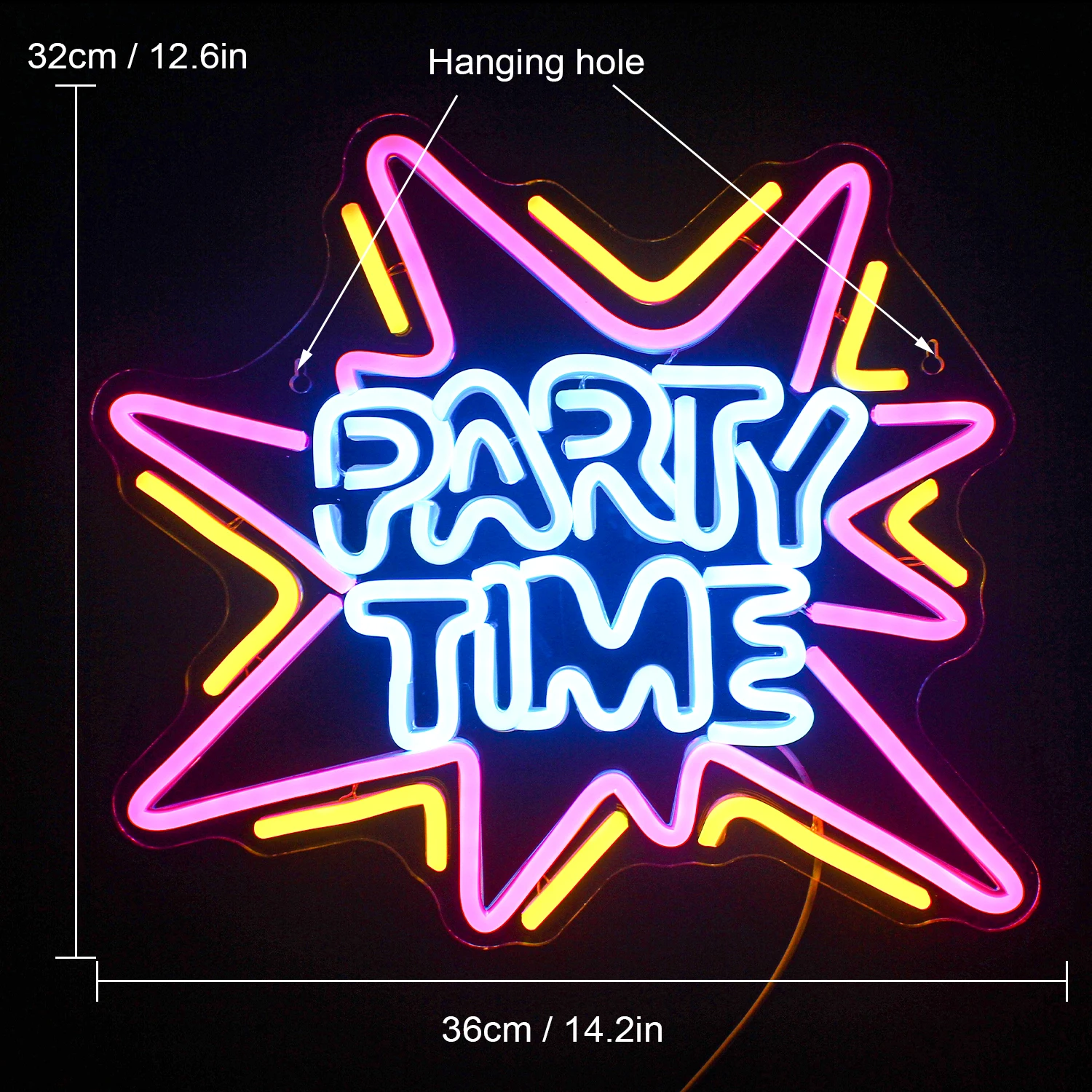 LED Colorido Neon Light Up Sign, Wall Decor, Alimentado por USB, Aniversário, Casamento, Festa