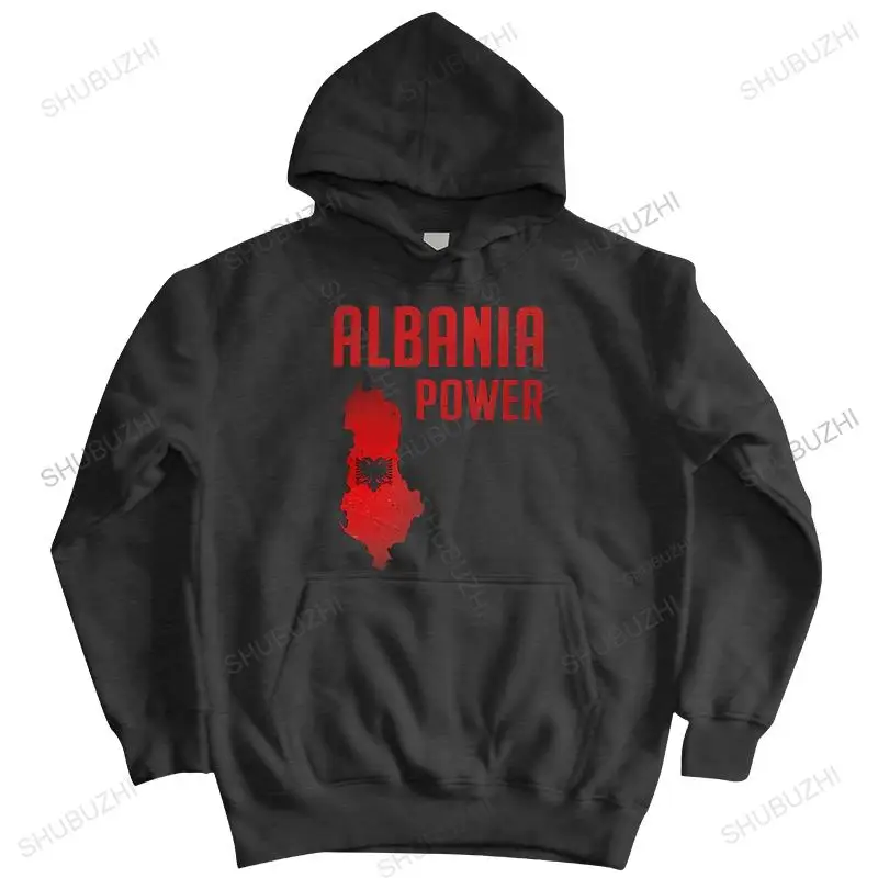 Albania Power Albanian Flag Map hoody Homme Soft Cotton jacket Patriotic hoodie Harajuku hooded coat Fashion pullover Clothing