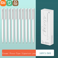 New Original xiaomi mijia 10pcs/Box gel pen sticks pressed out core Japan ink refill 0.5mm black ZTE pen suitable writing