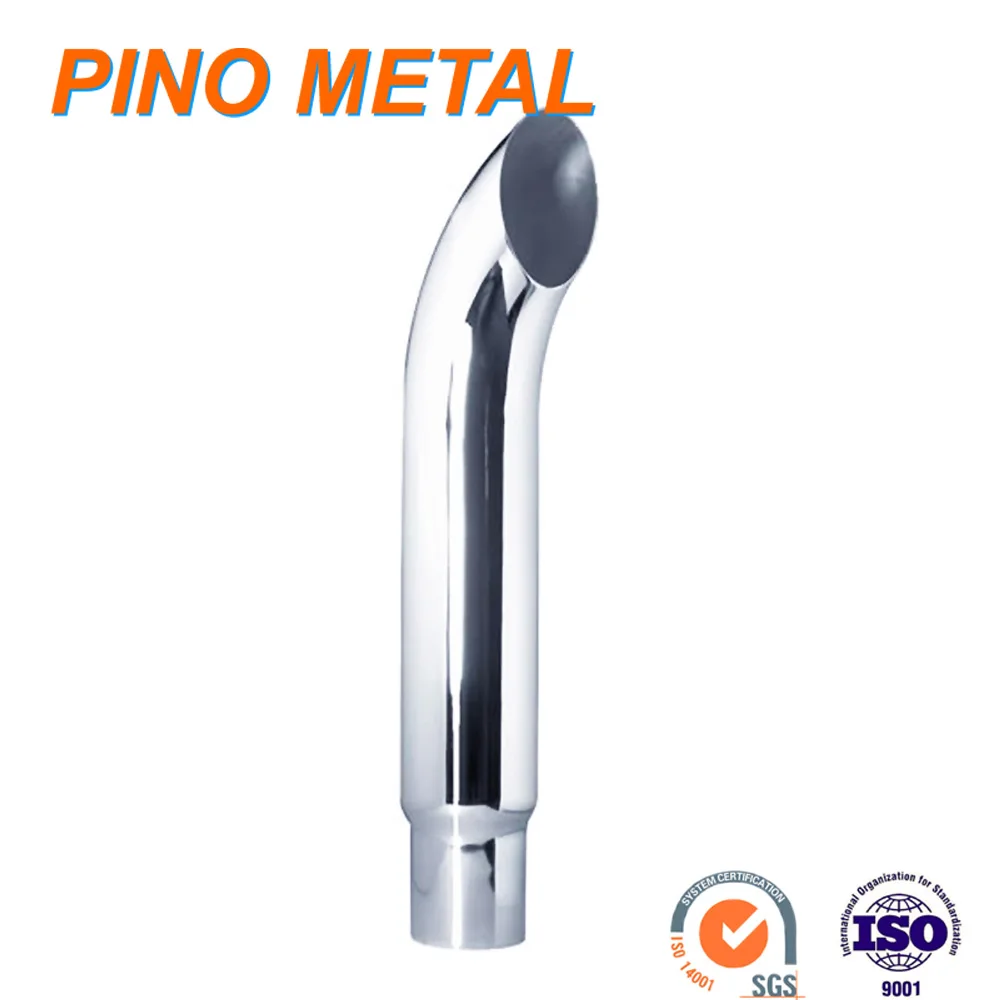 8 Inch Reduced To 5 Inch Chrome Or Stainless Steel Polished Exhaust Stacks For Peterbilt 378,379&389