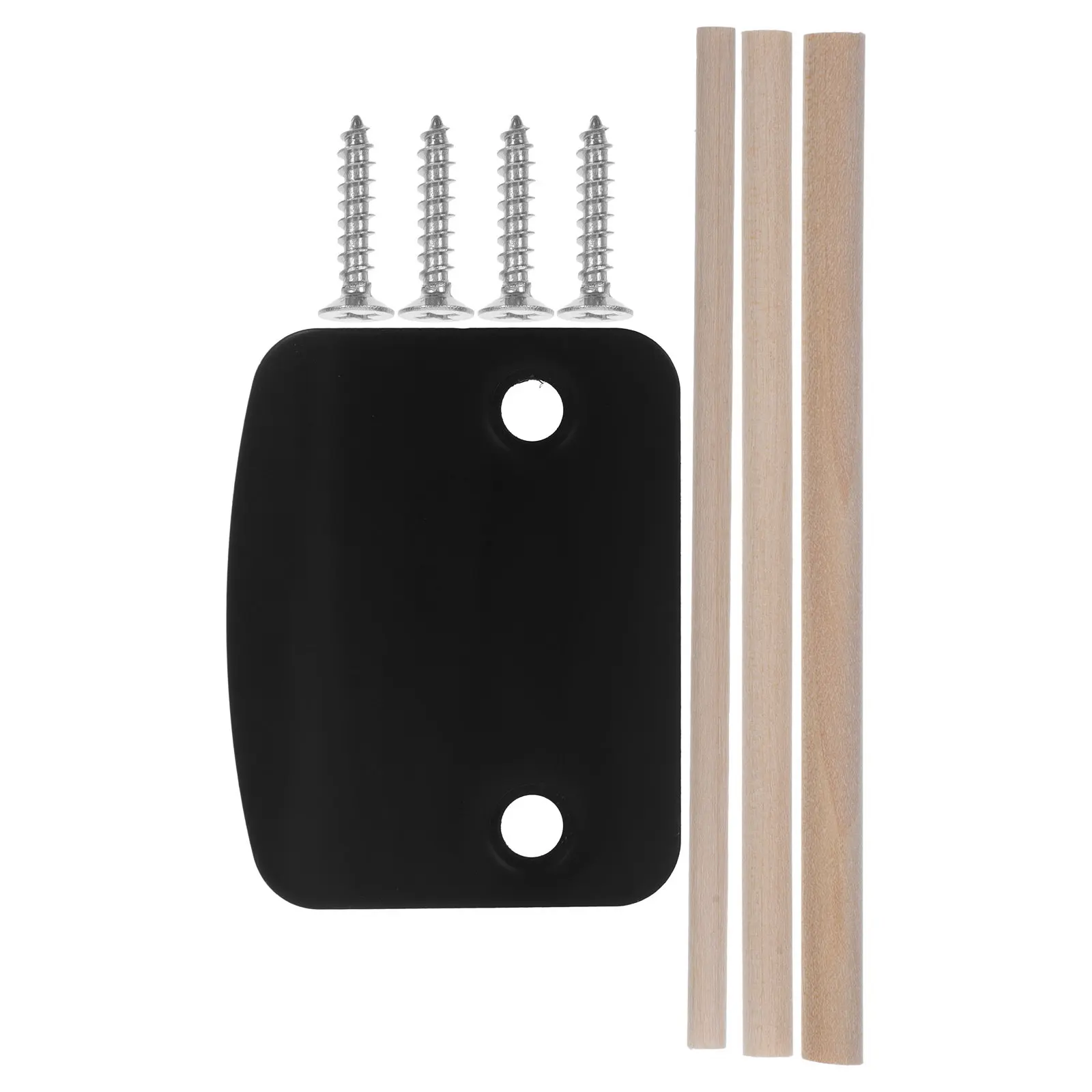

1Set D-Type Waterproof Filler Board Door Hole Cover Plate Strike Plate Replacement Kit for Door Repair Deadbolt Installation
