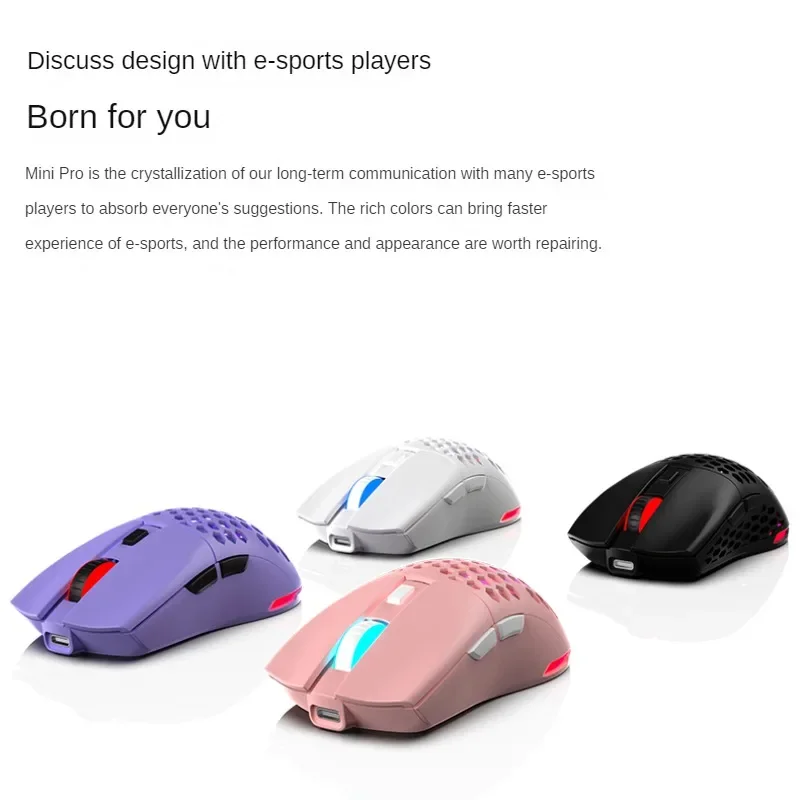 Ironcat MiniPro Wireless Mouse Dual-Mode Lightweight PMW3395 Macro Programming Rechargeable Computer Gift E-Sports Gaming Mouse