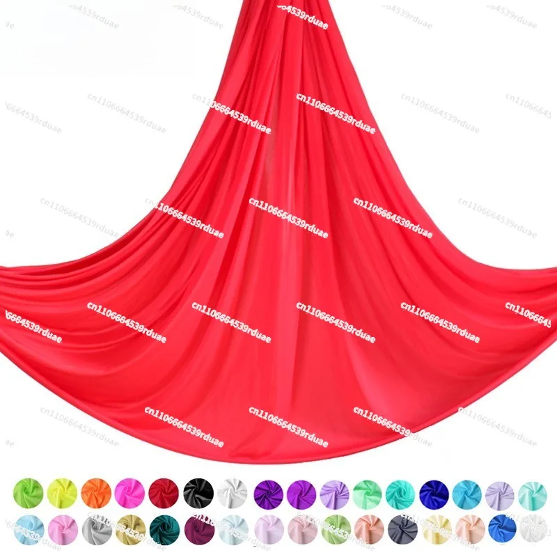 7M aerial yoga satin fabric medium elastic monochrome hanging cloth aerial trapeze performance sling set