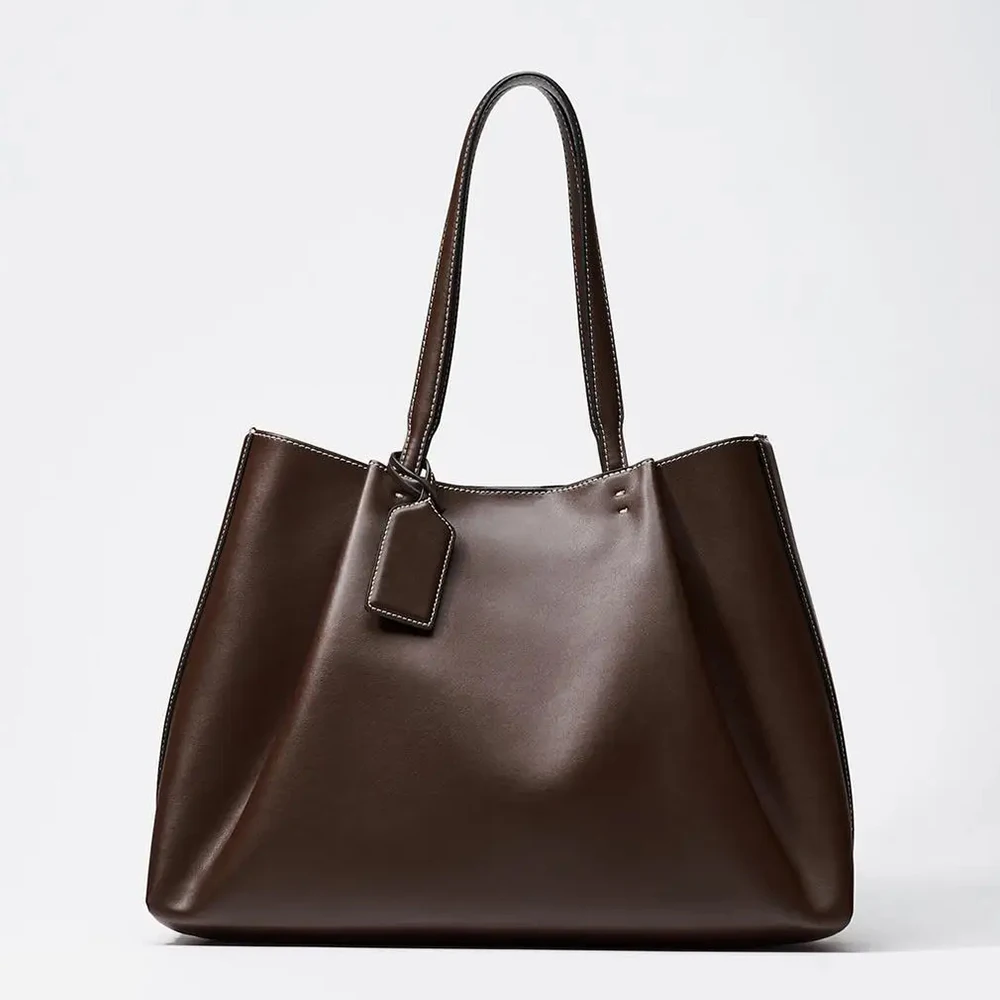 

Fashionable Top Handle Tote Bag Solid Color Simple Shoulder Bag Luxury Design Handbags for Women Ruched Bucket Bags NEW Clutch