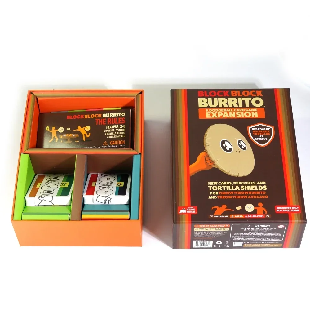 Exploding Kittens Block Block Burrito Board Game Throw Throw Burrito