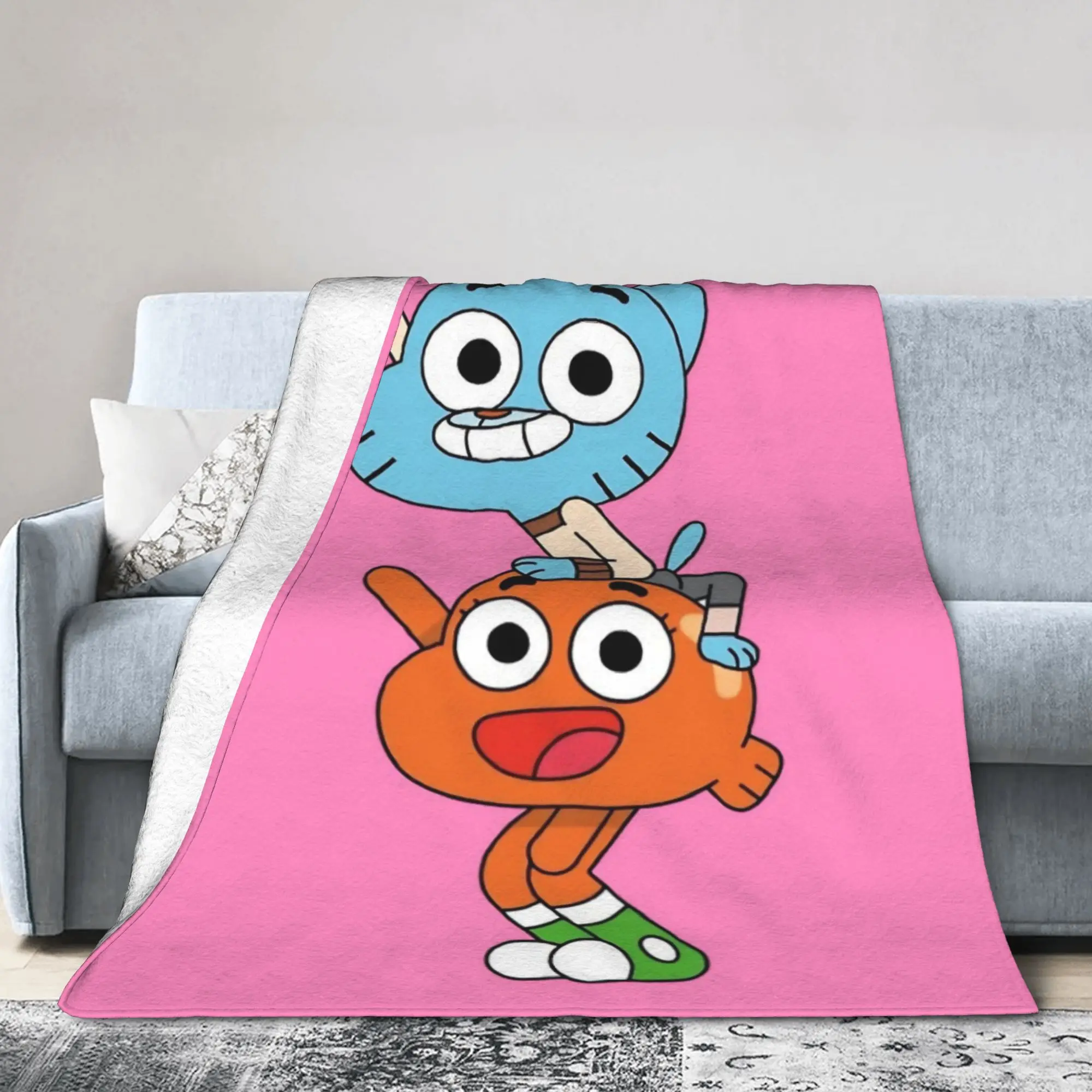 Gumballs Darwins Knitted Blanket Flannel Warm Throw Blanket for Outdoor Travel Bedroom Quilt