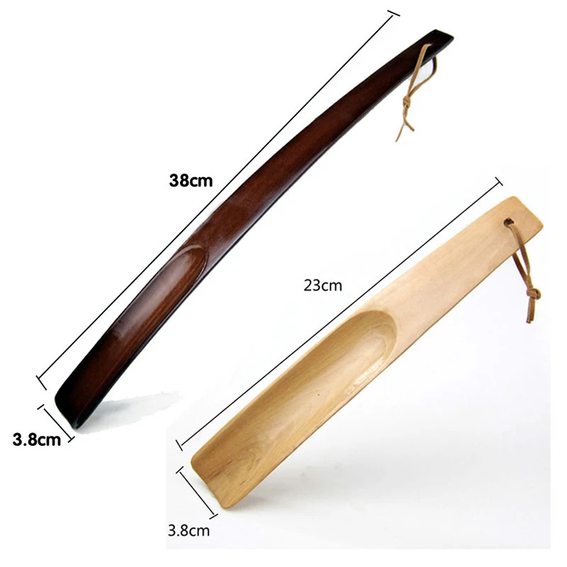 1 PC Durable Professional Wooden Shoe Horn Professional Shoe Spoon Home Tools Long Handle Shoehorn Useful Shoe Lifter