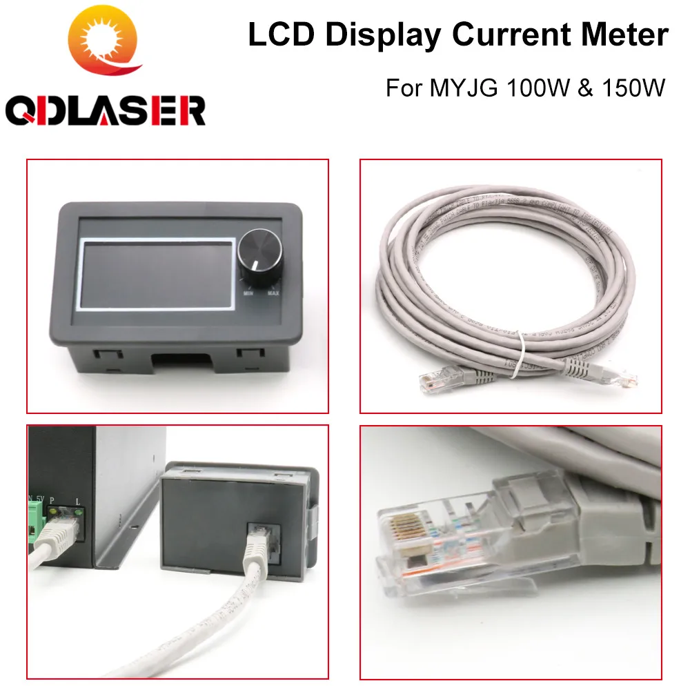 QDLASER LCD-scherm CO2-stroommeter Extern scherm Verstelbare stroom voor MYJG-serie 100W en 150W CO2-laservoeding