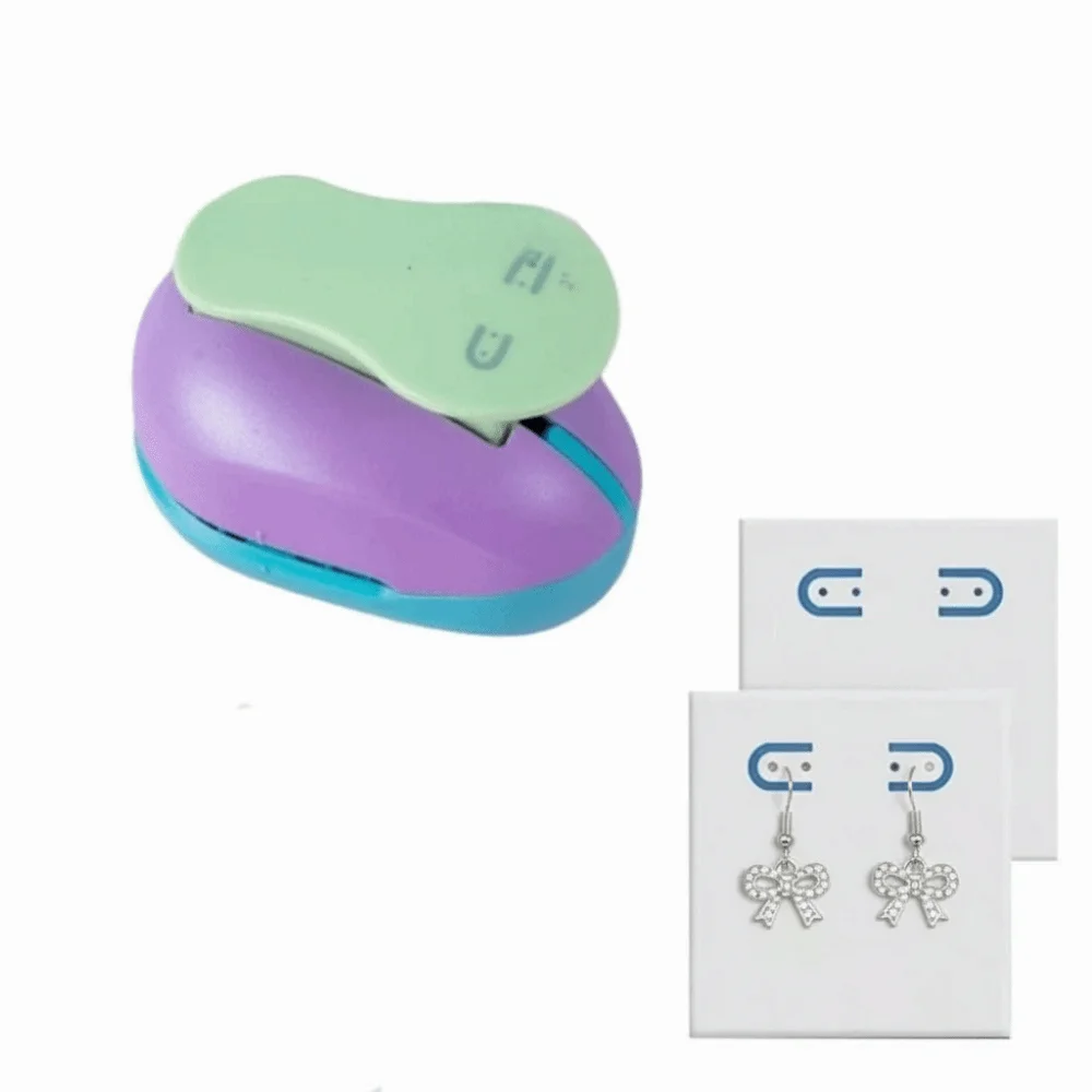 Random Color Earring Card Puncher DIY Projects Durable Necklace Display Card Punch Stamp Shape Cutting Craft