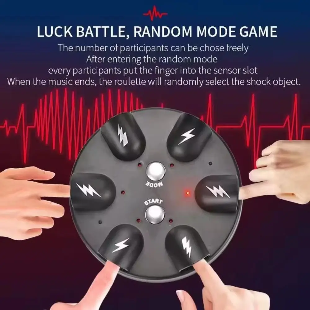 Punishment Electric Shock Finger Game Interesting Props Finger Game Machine Funny Tricky Electric Shocking Roulette Tricky Toy