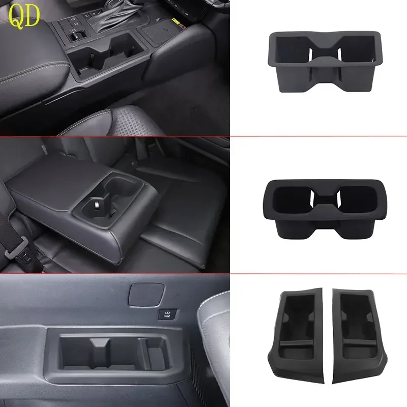 For 2024+ Toyota Land Cruiser Prado 250 LC250 2024+ Black Car Center Console Storage Water Cup Cover Car Interior Accessories