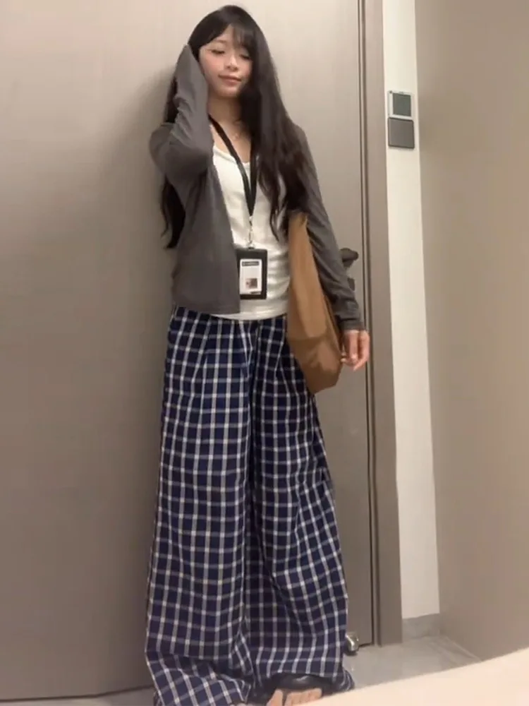 بنطال ذو قصة أرجل واسعة بخصر عالٍ للسيدات صيفي قابل للتنفس وفضفاض مناسب للفتيات الجميلات وحفلات الشاطئ برباط ناعم متجدد الهواء #4