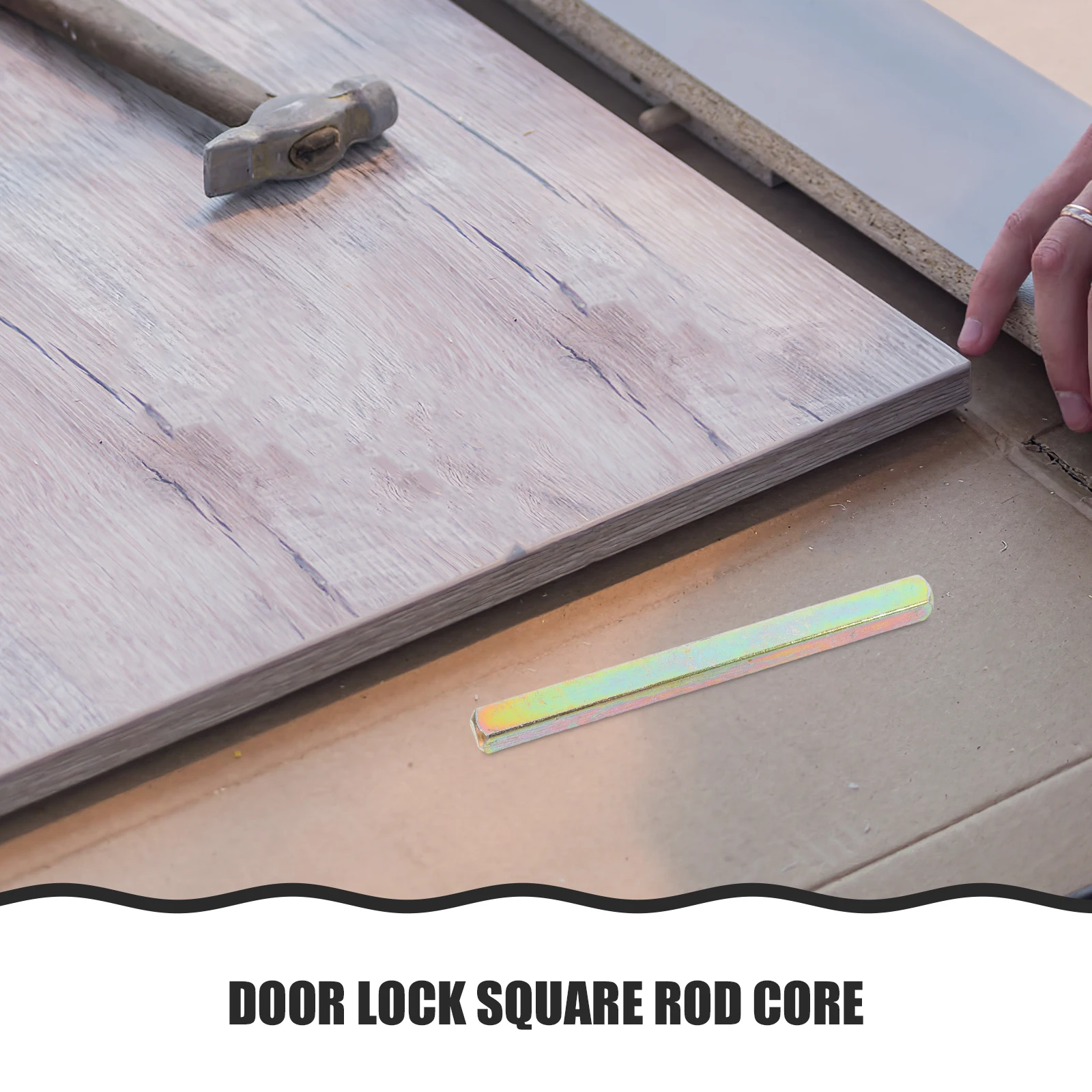 

Door Lock Square Rod Core 8x100mm Lock Transmission Rod Replacement Durable Door Hardware Anti Theft Locking Square Bar