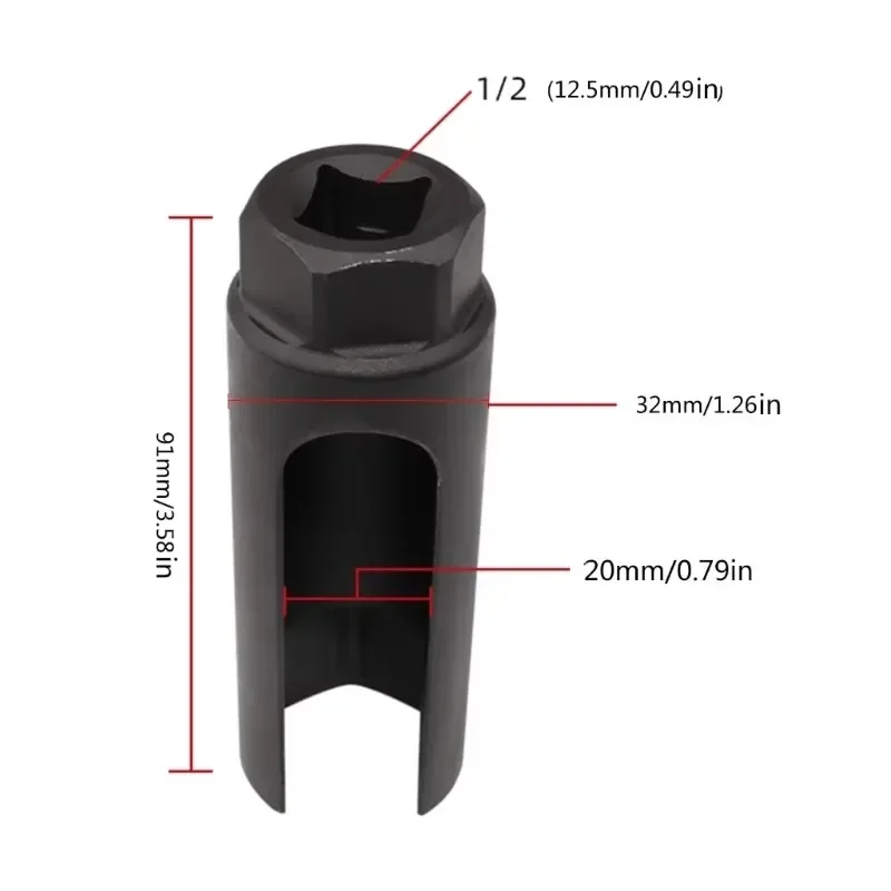 1/2Pcs Universal 22mm Socket Wrench Oxygen-containing European Standard Oxygen Vacuum Lambda Sensor Removal Socket Kit Car Tools
