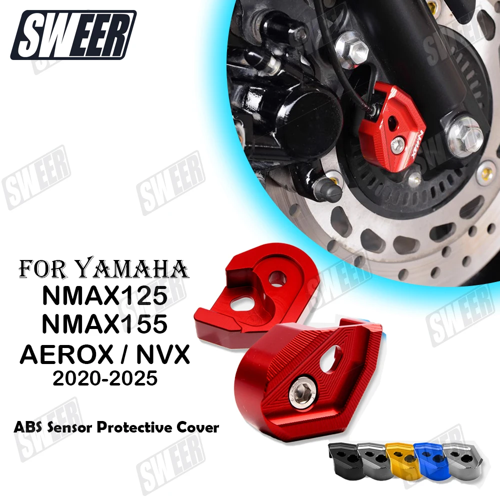 Motorcycle Front-Wheel Brake Disc ABS Sensor Protection Cover Fit For Yamaha NMAX125 NMAX155 AEROX / NVX 2020-2025 Sensor Guard