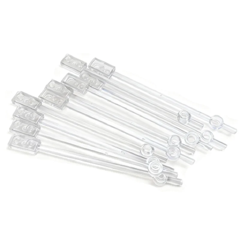 20pcs MOC transparent building block doll bracket, ABS, support pole 1x12 with 1x2 lath lamp post, DIY building block accessorie