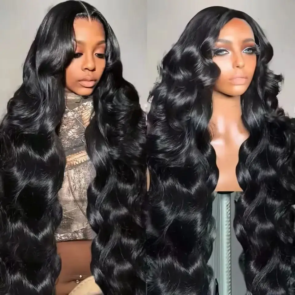 

30 40-дюймовый объемный волнистый парик из человеческих волос 13x4 13x6 HD Прозрачные кружевные фронтальные парики Предварительно выщипанные парики на шнурке для женщин для женщин