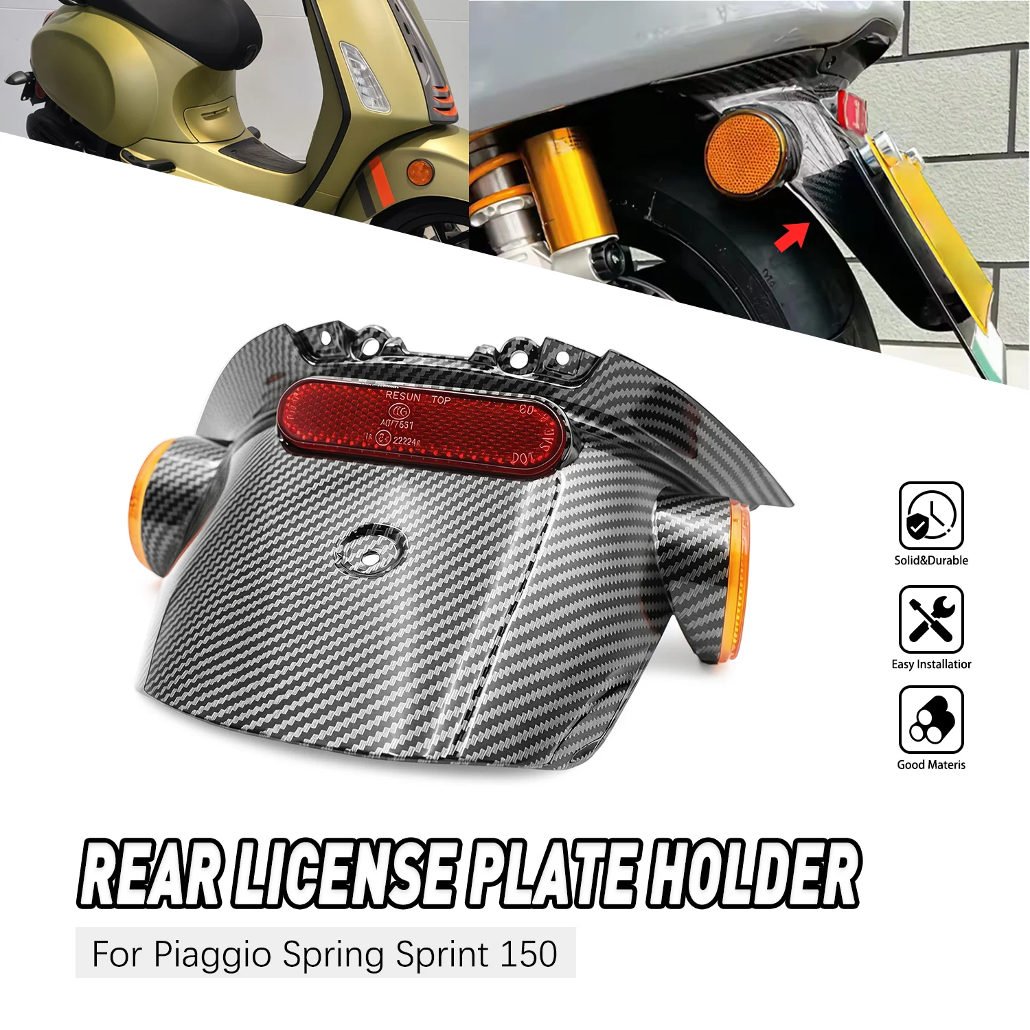 

Motorcycle Rear Fender High Quelity Mudguard Protector Directly Replace Mud Splash Guard Fairing For Spring Sprint 150