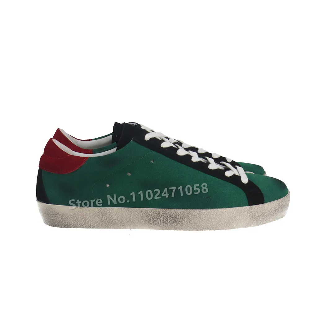 

Fashion Mixed Color Dirty Shoes for Couple Summer 2023 Genuine Leather Breathable Lace-Up Sneakers Casual Flats Men and Women
