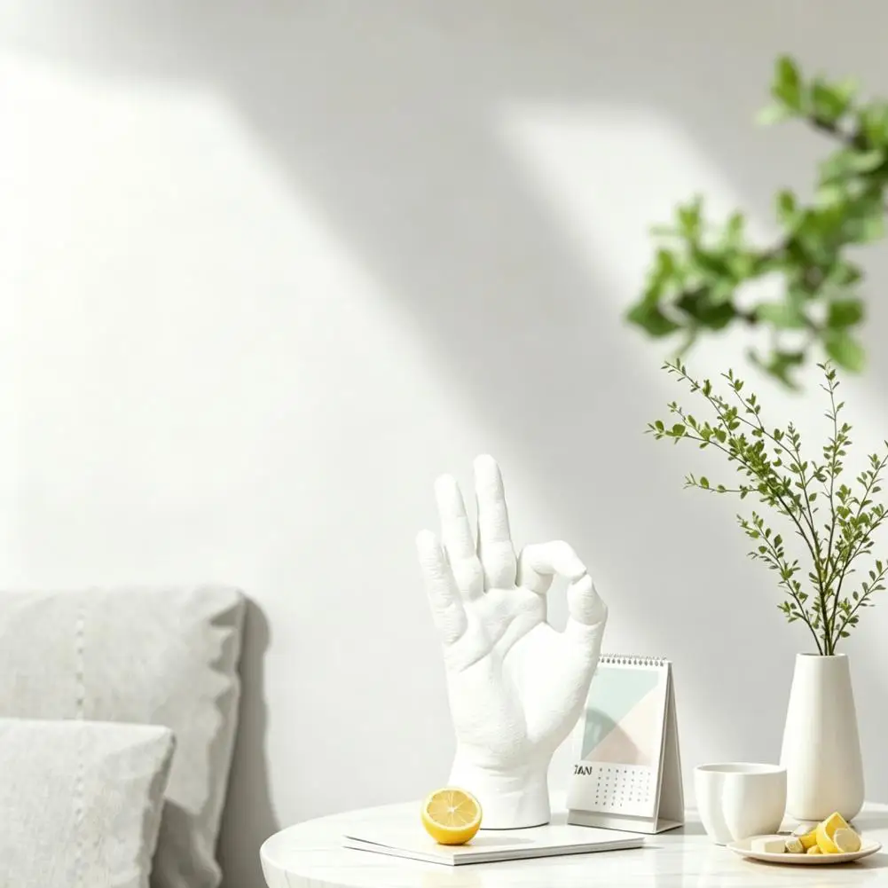 Hand Ornament 3d Printed Hand Decor 3d Printed Hand Figurine Sculpture Modern Gesture Shape Ornament Decorative Statue for Home